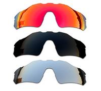 SOODASE For Oakley Radar EV Path Sunglasses 3 Pairs Polarized Replacement Lenses