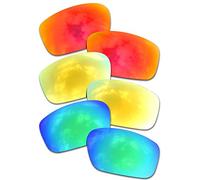 SOODASE For Oakley Straightlink Sunglasses 3 Pairs Polarized Replacement Lenses