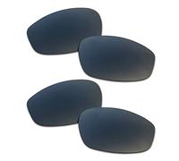 SOODASE For Oakley Wind Jacket Sunglasses Black 2 Pairs Polarized Replacement Lenses
