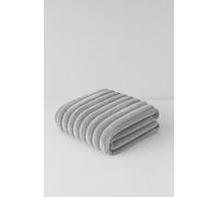 Soodie&Zuzu's Teddy Fleece Big Cord Thermal Mink Throw, Ultra Soft, Warm Blanket for Sofa & Bed, Luxury Thick Cord Design 150x200 cm - Silver