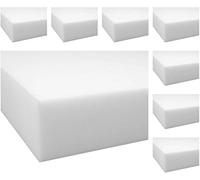 Soodie&Zuzu's White Foam Sheet Cut Size Extra Soft Medium Density Floor Cushion Sofa Chair Seat Pad Filling, Topper Camper Van 18X18 20X20 22X22 24X24 Thickness 1" 2" 4" 5" (20 X 20 X 4 Inches)