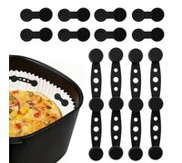 Soodyoow 12 Pack Air Fryer Magnets for Parchment Paper, Heat Resistant Food Grade Silicone Magnet Clips to Secure Baking Paper, Universal Safety Accessories for All Iron Basket Air Fryer Models