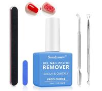 Soodyoow 15ml Gel Nail Polish Remover, Fast Gel Polish Remover, with Nail File & Nail Polish Scraper, Easily & Quickly Remove Nail Polish in 3-5 Minute, Doesn't Hurt Nails