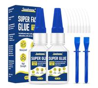 Soodyoow 2 * 30g Super Glue, Superglue All Purpose, Instant & Waterproof Superglue, trong Glue with Anti-clog Cap, Clear Superglue for Plastic, Glass, Ceramic, Metal, Wood, Ceramic DIY Repair