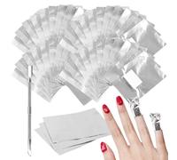 Soodyoow 200 Pcs Foil Nail Wraps, Gel Nail Remover Aluminium Wraps with Lint-Free Cotton Pads, Fast & Gentle Soak Off Gel Polish Removing