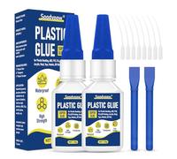 Soodyoow 2X30g Plastic Glue Extra Strong, Fast Cure Clear Super Glue, ABS Adhesive for Plastic, Model, Acrylic Glass, PLA, 3D Print, Hobbyist and Professional Use