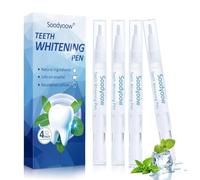 Soodyoow 4 PCS Teeth Whitening Pens, Teeth Whitening Gel Essence, Effective Tooth Whiter Pen Kit for Dental Brightening, Removal Tooth Stain Removal, Gentle Formula, Reduce Yellowing