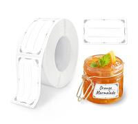 Soodyoow 600 Pcs Self Adhesive Labels for Jars, Labels Stickers Freezer, for Kitchen Food Bottle Jams Preserves Containers, Gifts Glass Bottles Container(30 x 50 mm)