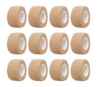 Soodyoow Bandage Tape, 12 Rolls of Self-Adhesive Bandage, 2.5cm x 4.5m Breathable Elastic Cohesive Bandage Wrap for Wrist, Ankle Sprains and Swelling