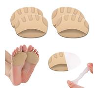 SooGree 2 Pairs Honeycomb Fabric Forefoot Pads Men Women Soft Metatarsal Foot Pads Soft Gel Ball of Foot Cushions for Pain Relief (Large)