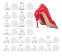 SooGree High Heel Caps - Protector, Stopper, Perfect for Weddings, Races & Formal Occasions - Protects from Grass, Gravel, Bricks & Cracks, Transparent, 4 sizes (XS/S/M/L)-16 pairs