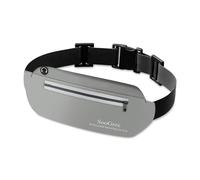 SooGree Running Waist Pack for Men Women, Lightweight Waterproof Sports Belt Bag, Phone Running Pouch, Night Reflective Fitness Storage Bag for Running Cycling Hiking Traveling, Gray, Sport
