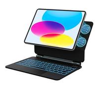 Sooguard for iPad 11th 10th Generation Case with Keyboard,11/10.9 inch 2025 A16/2022 Folio Keyboard Case,Magnetic Wireless Magic Keyboard,7-Color Backlight,Multi-Touch Trackpad, Thin & Light (Black)