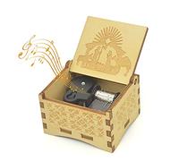 Sooharic Amazing Grace Music Box, Wind Up Mechanism, Unique Gifts/Collections, Antique Carved Musicial Box Crafts (Amazing Grace)