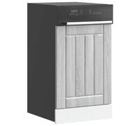 SooIarix Lucca Dishwasher Panel, Sonoma Grey Engineered Wood, 45 x 1.5 x 67 cm, Durable Kitchen Cabinet Front, Moisture Resistant Protection