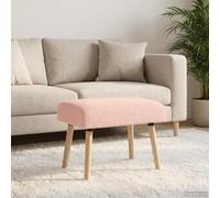 SooIarix Rosa Bou ench 60 x 40 x 45 cm with Foam Padding, Wood Material Frame and Solid Wood Rubber Tree Legs, Bench for Bedroom, Living Room, Hallway, Dining Room, 110 kg
