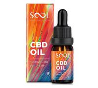 SOOL CBD Oil 5% 500mg, 10ml | 8,3mg of Broad Spectrum CBD Drops per Seving I High Strength Tincture with Pipette Dropper | Vegan | Zero THC I Anxiety Relief & Relaxation