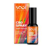 SOOL CBD Oil Spray 1000mg, 30ml, Apple Flavour, Vegan Hemp Oil Blend