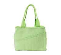 Soolla Studio Art Supply Storage Organizer & Pottery Tool Bag: Washable Craft Tote, Knitting Yarn, Crochet Project, 30 Pockets, 15+ Canvas Colors, Artist Bag for Adults (Lime Drip)