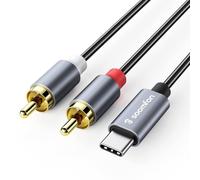 SOOMFON USB C to RCA Audio Cable 2M 2 RAC to USB C Audio Cable for Xiaomi LG Huawei Samsung Pixel Tablet Speaker Car Stereo
