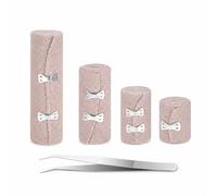 Soomuct 11PCS Compression Bandage Set, Crepe Bandage, Elastic Bandages,Contains 1 Pair of Tweezers, with Self-Closure Clips, Suitable for Ankles, Knees, Hands, Wrists, and Feet (5/7.5/10/15cm x4.5M.