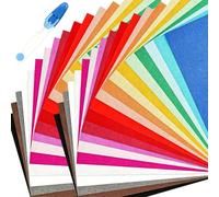 Soomuct 40PCS Glitter Card Stock, 20 Colors A4 Glitter Paper Sparkle Shiny Cards, U-Shaped Safety Shears, Suitable for DIY Crafts, Scrapbooks, Cricut Machines, and All Manner of Party Decorations.