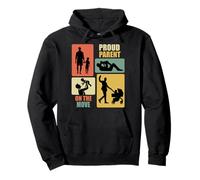 Soon Dad PROUD PARENT ON THE MOVE Funny Expectant Father Pullover Hoodie