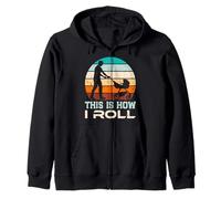 Soon Dad THIS IS HOW I ROLL Funny Fatherhood Zip Hoodie
