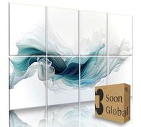 Soon Global 8-Pack Acoustical Wall Panels,48 X 32 Inches Sound Absorbing Panels, Decorative Acoustical Wall Panels, Acoustic Treatment for Recording Studio, Ethereal Illumination