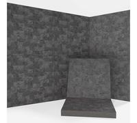 Soon Global Acoustic Wall Panels, LaserFuse Acoustic Panels, Obsidian Atlas | 6-Piece 23.62 X 23.62 Inches, Sound Absorbing Panels, Peel and Stick Wall Panels, Acoustical Soundproof Wall Decor