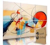 Soon Global Acoustical Wall Panels, 72 X 48 Inches Art Acoustic Panels, Decorative Acoustic Panels, Acoustic Wall Panels, Sound Absorbing Wall Art, Seraphina Echo