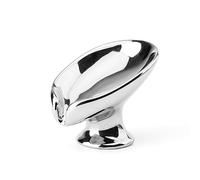 Soon Global Bathroom Soap Dishes, Ceramic, Leaf Shaped, Self-Draining, Silver