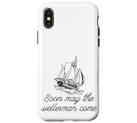 Soon May The Wellerman Come Ship On Ocean Retro Sea Shanties Case for iPhone X/XS