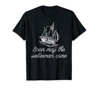 Soon May The Wellerman Come Ship On Ocean Retro Sea Shanties Value Graphic T-Shirt