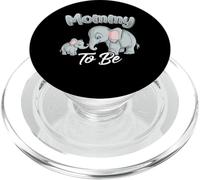 Soon Mommy Mom To Be Elephants For Baby Shower Gender Reveal PopSockets PopGrip for MagSafe