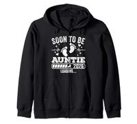 Soon to Be Auntie 2026 Loading Pregnancy Announcement Zip Hoodie