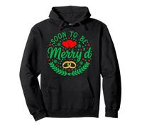 Soon To Be Merry'd Bride Engaged Matching Couples Christmas Pullover Hoodie
