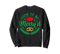 Soon To Be Merry'd Bride Engaged Matching Couples Christmas Sweatshirt