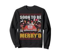 Soon to be Merry'd -Cute Christmas love couples Ugly sweater Sweatshirt