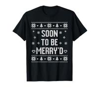 Soon to Be Merry'd Engaged Couples Matching Ugly Christmas T-Shirt