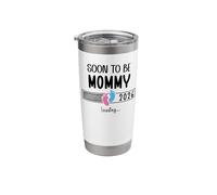 Soon to Be Mom 2026 Loading Promoted to Mommy First Time Mom Stainless Steel Insulated Tumbler