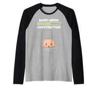 Soon to be Mom Bump Under Construction Funny Mothers Raglan Baseball Tee