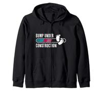 Soon to be Mom BUMP UNDER CONSTRUCTION Funny Mothers Zip Hoodie