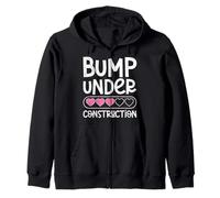 Soon to be Mom BUMP UNDER CONSTRUCTION Funny Mothers Zip Hoodie
