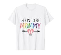 Soon To be Mommy 2026 Mom Est 2026 Loading Promoted to Mommy T-Shirt