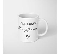 Soon to Be/One Lucky Personalised Mug & Coaster Set | Custom Name Tea Coffee Cup | Standard or Heat-Change Mug with Matching Coaster | Fun Gift for Couples, Friends, Family
