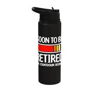 Soon to Be Retired The Countdown Begins Funny Retirement Stainless Steel Insulated Water Bottle