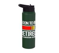 Soon to Be Retired The Countdown Begins Funny Retirement Stainless Steel Insulated Water Bottle
