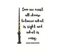 Soon we must all choose between what is right and what is easy.: Notebook and journal for Muggles