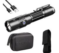 soonfire MX75 Ultra Bright Tactical Flashlight with Battery, USB C Fast Charging Rechargeable Flashlights, Powered by Customized Battery, Long Run Time for Emergency, EDC and Searching